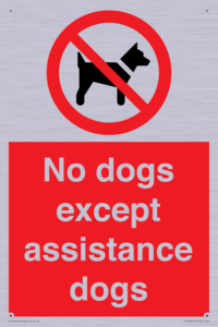 No dogs except assistance dogs